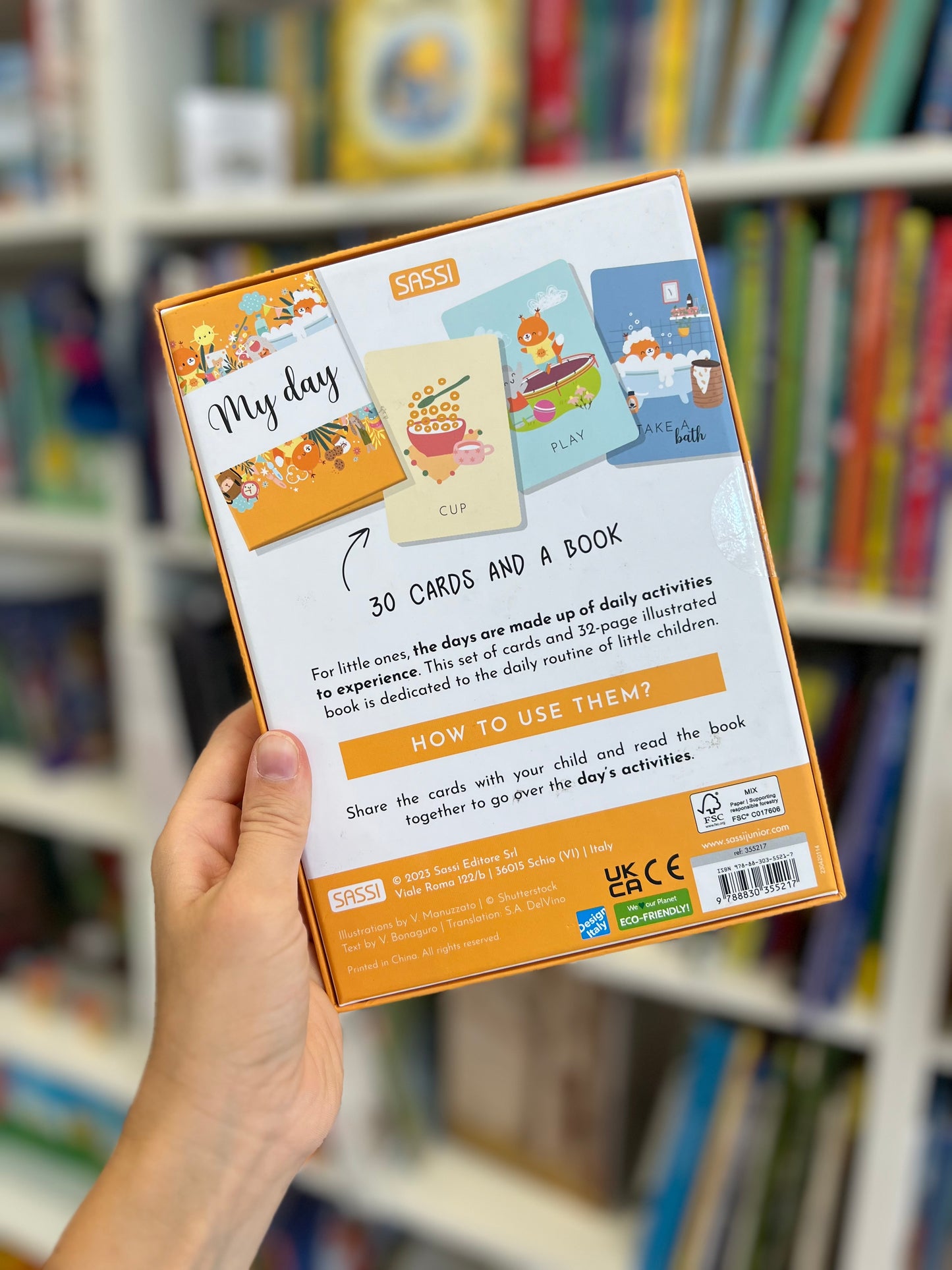 My day, Routine cards + libro in inglese, Sassi