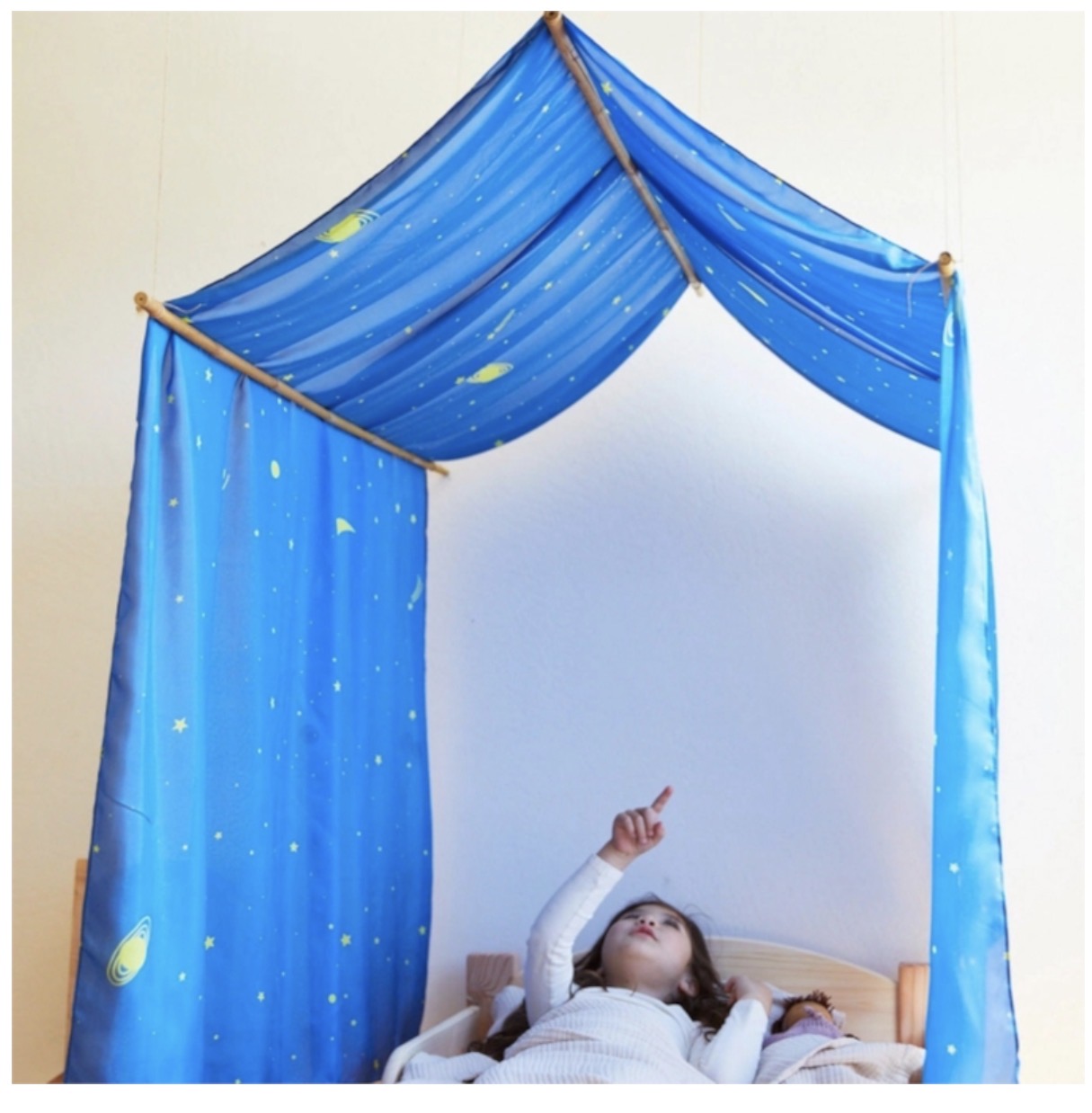 Velo in seta gigante, Cielo stellato, 137x274 cm