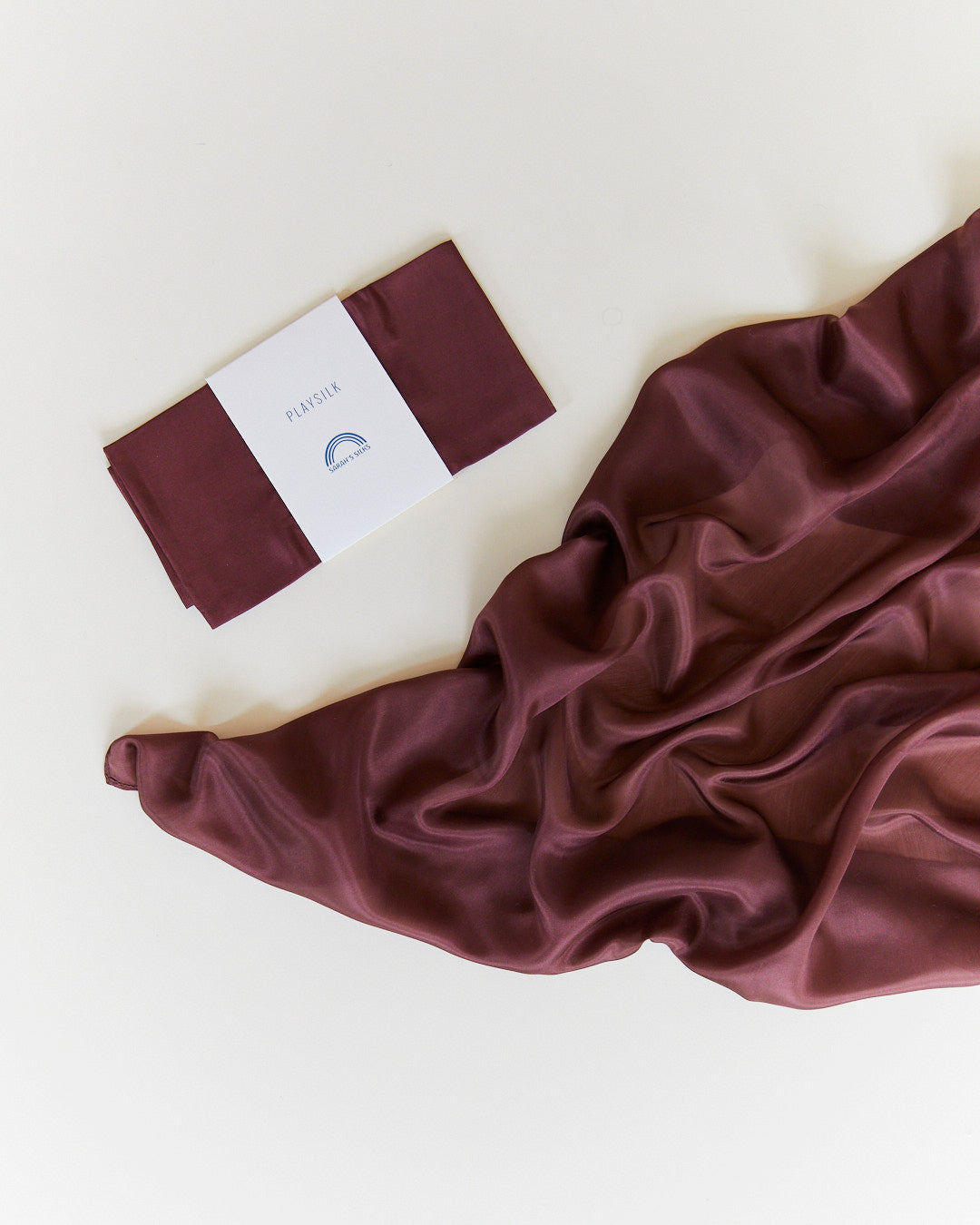 Velo in seta brown, grande 90x90 cm