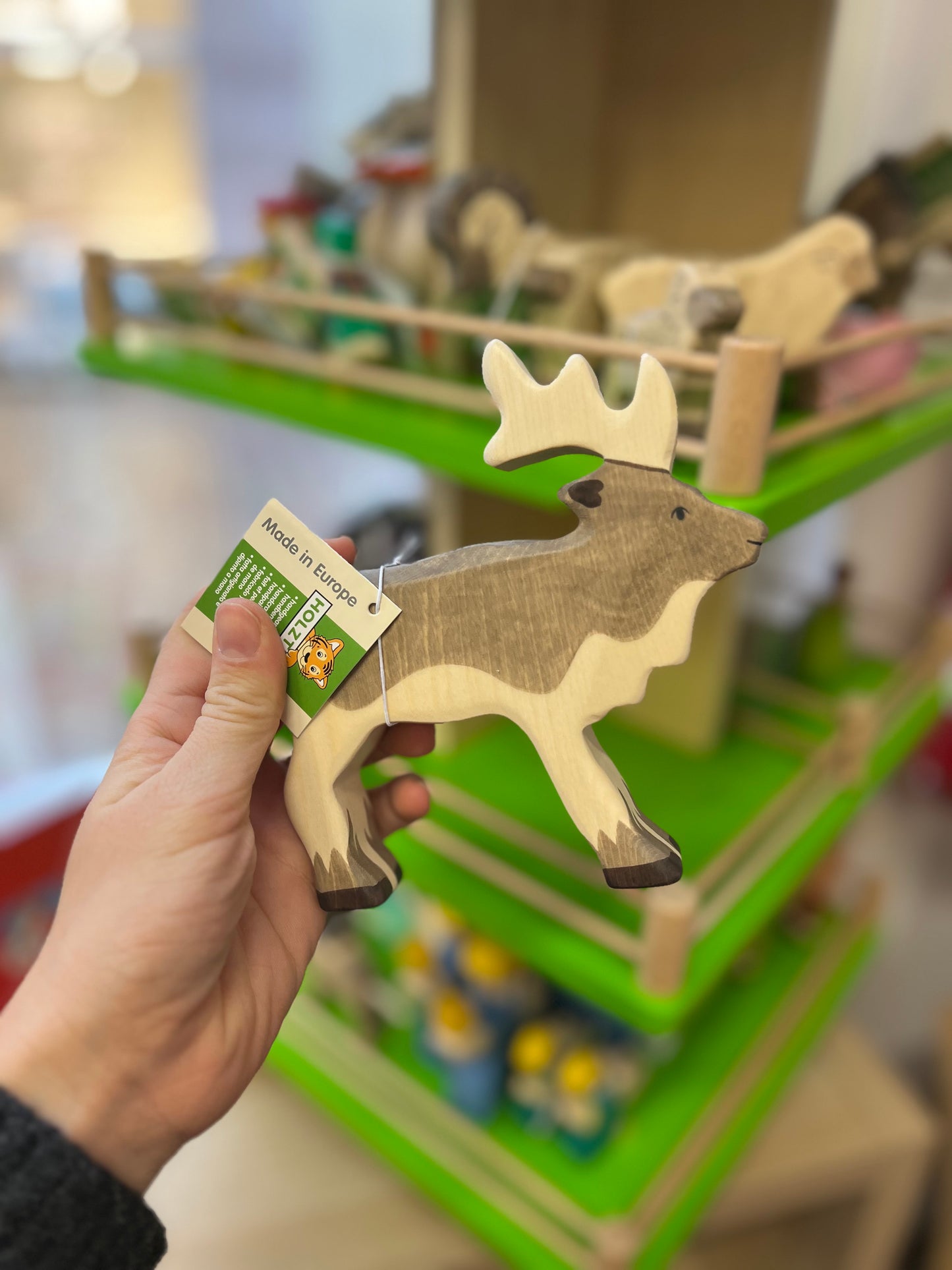 Renna in legno, Holztiger