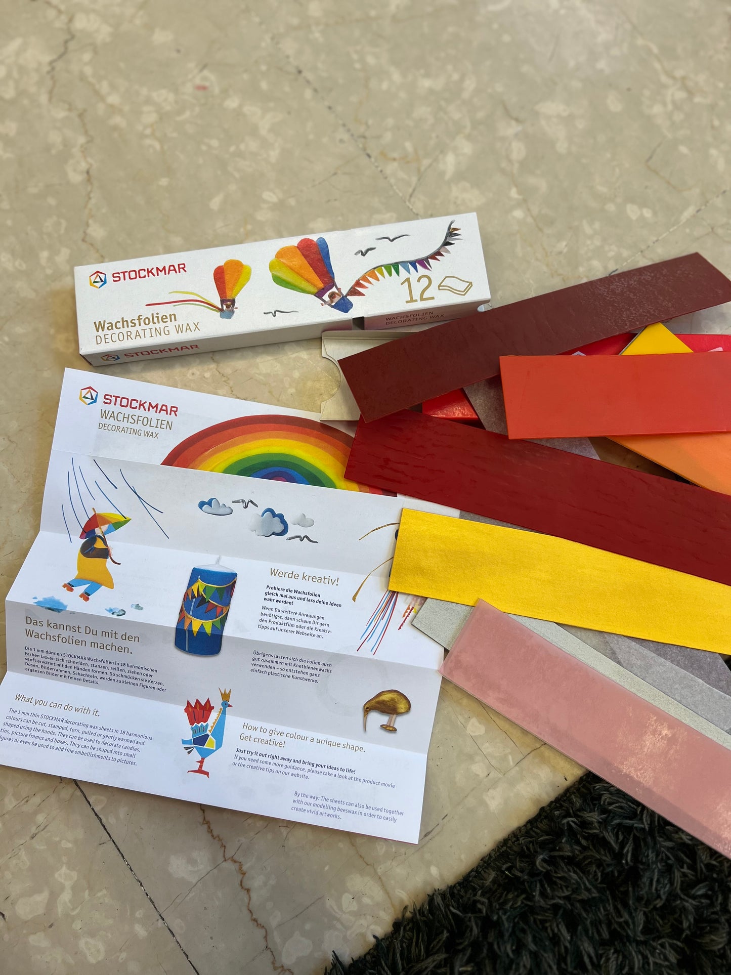 18 tavolette di cera d’api da modellare Stockmar