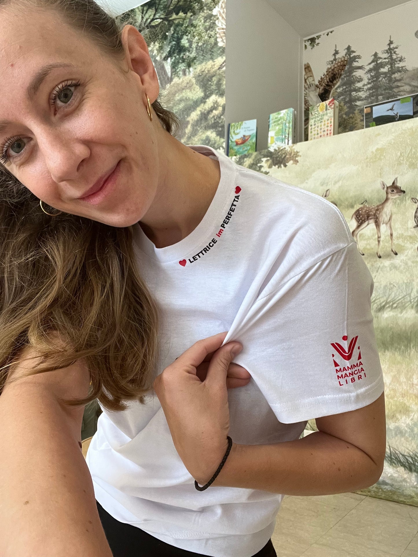 T-shirt LETTRICE imPERFETTA MAMMA MANGIA LIBRI