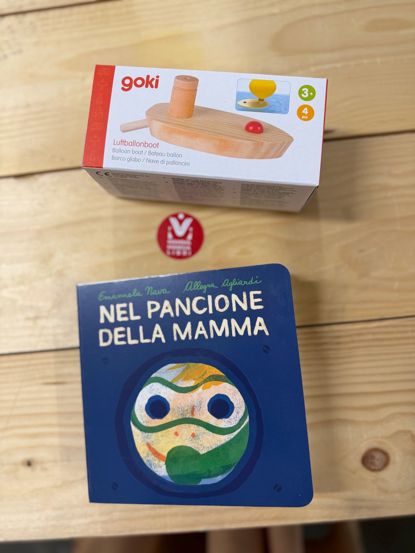 Kit Libro + Barchetta nascita sorellina/fratellino