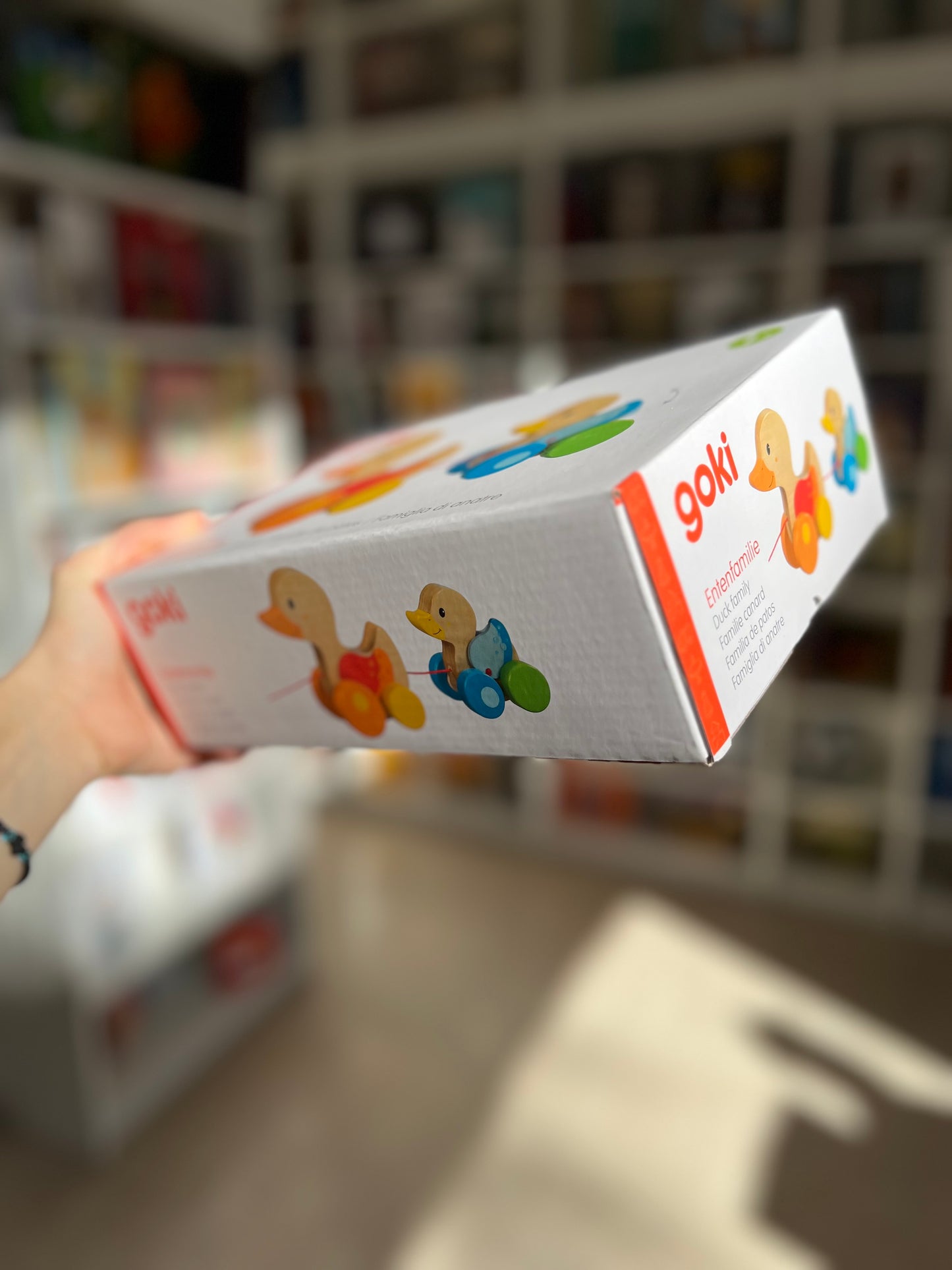 Famiglia di anatre trainabile