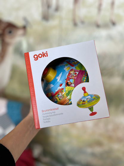 Trottola grande con impugnatura in legno Goki