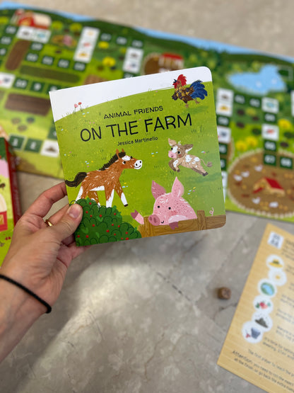 Animal friends on the farm - libro con alette, puzzle e gioco in scatola in inglese