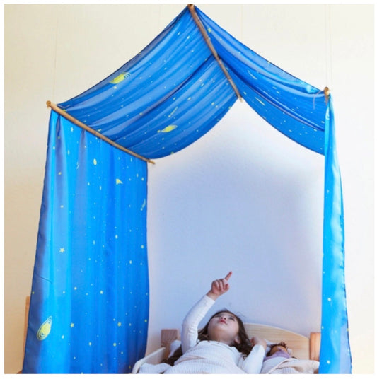 Velo in seta gigante, Cielo stellato, 137x274 cm