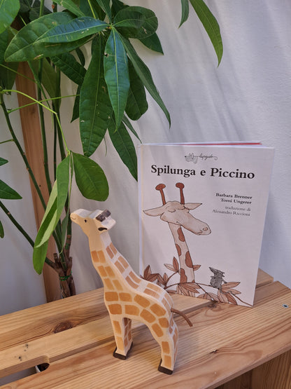 Kit libro Spilunga e Piccino + personaggio in Legno Holztiger