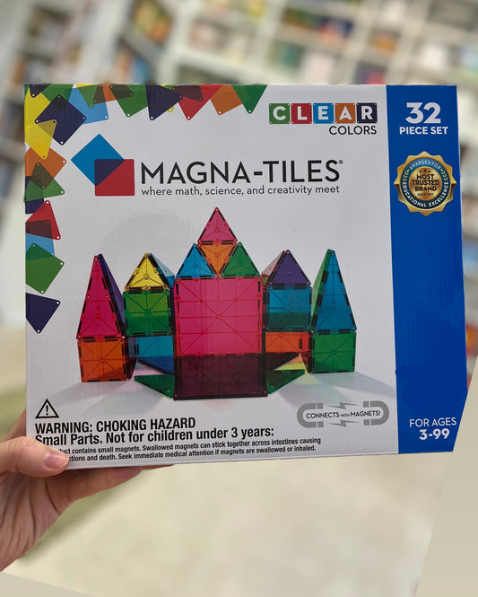 Confezione costruzioni magnetiche Magna Tiles originali 32 pezzi