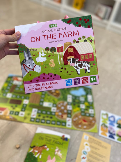 Animal friends on the farm - libro con alette, puzzle e gioco in scatola in inglese