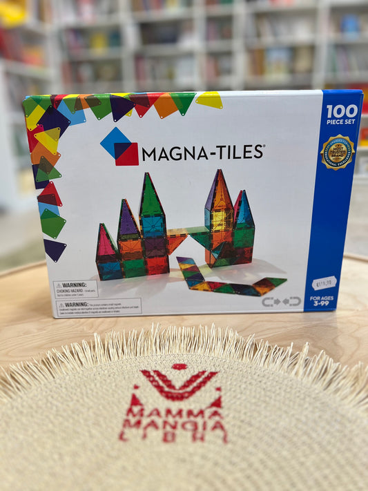 Confezione costruzioni magnetiche Magna Tiles originali, 100 pezzi