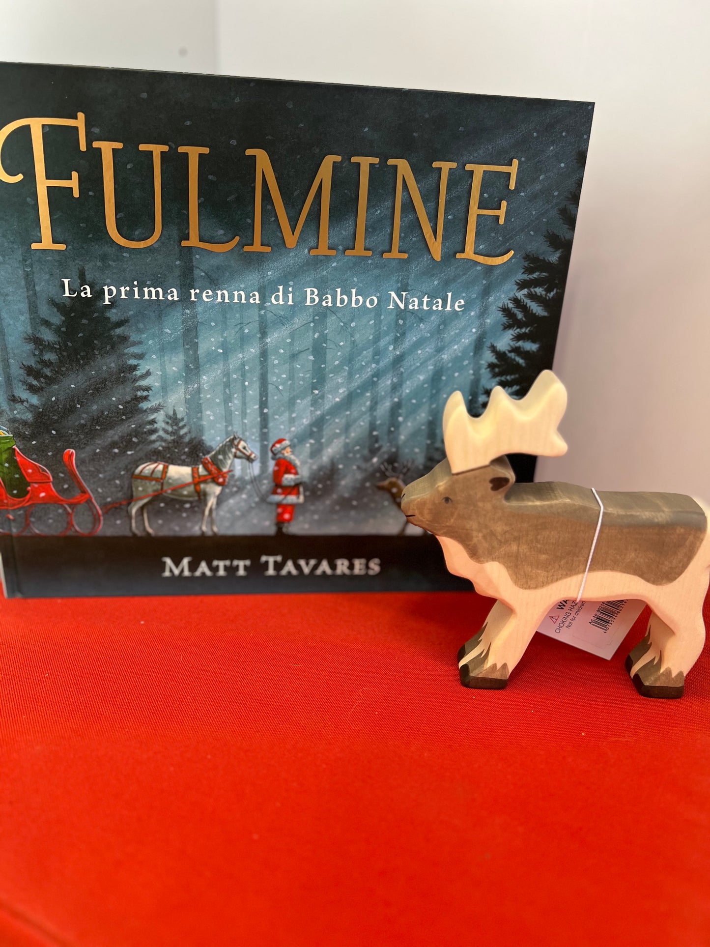 KIT Libro Fulmine + personaggio in legno Holztiger