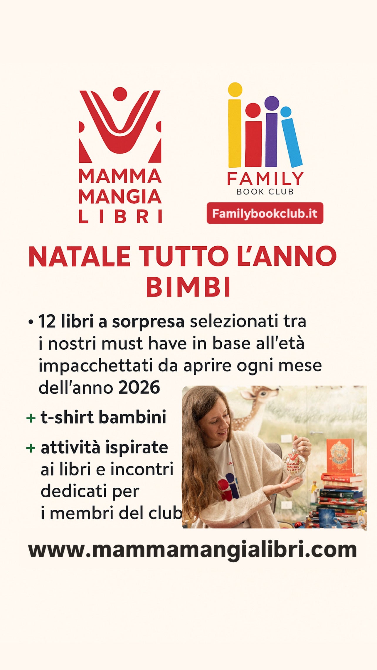 Abbonamento BIMBI “NATALE TUTTO L’ANNO” - 1 libro a sorpresa al mese