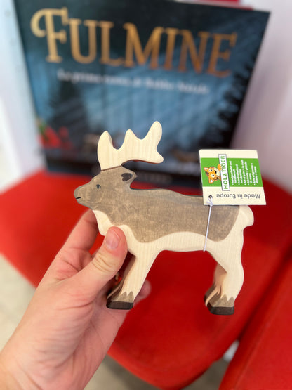 KIT Libro Fulmine + personaggio in legno Holztiger