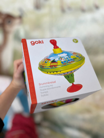 Trottola grande con impugnatura in legno Goki