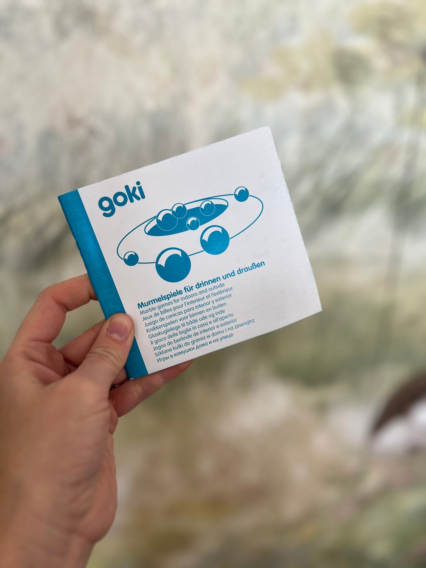 Biglie Goki con disco in legno e guida