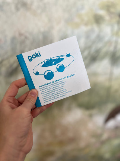 Biglie Goki con disco in legno e guida