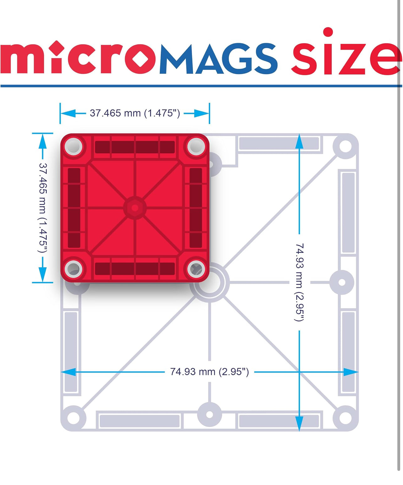 Magna Tiles Micro Mags 70 pezzi