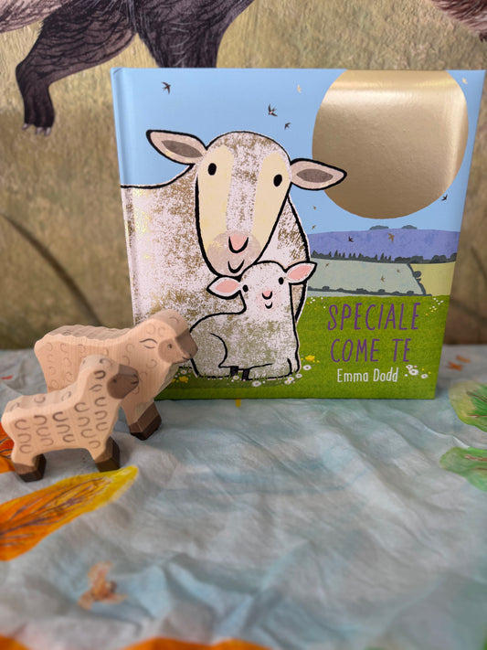 Kit libro Speciale come te Emma Dodd e 2 personaggi in legno Holztiger