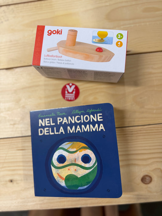 Kit Libro + Barchetta nascita sorellina/fratellino