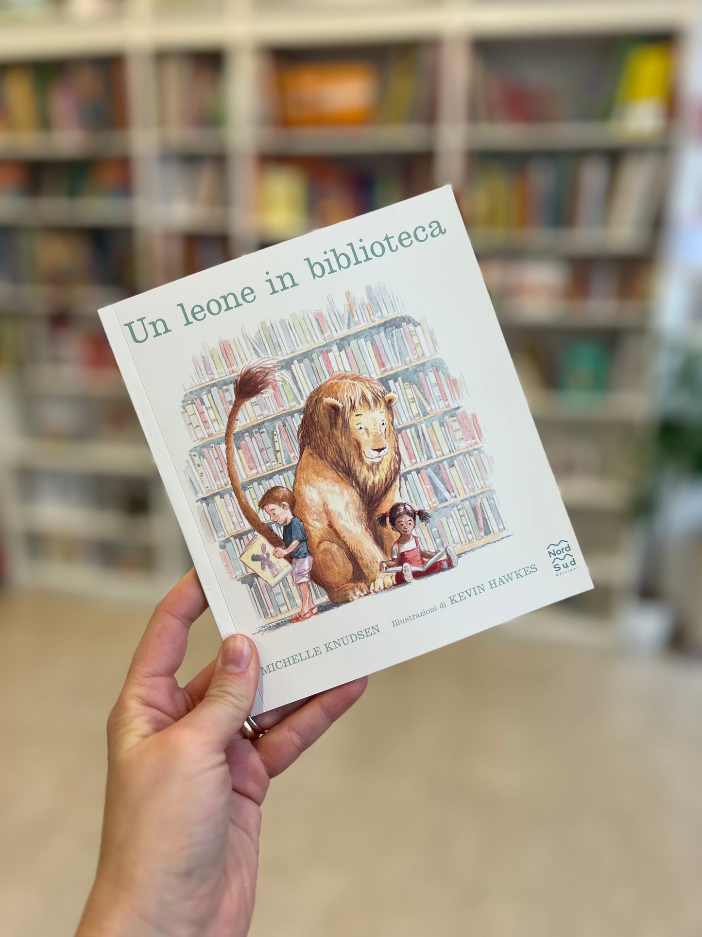 Un leone in biblioteca, Michelle Knudsen e Kevin Hawkes