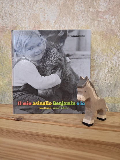 Kit Libro asinello + personaggio in legno Holztiger
