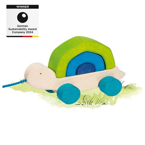 Tartaruga trainabile in legno Goki