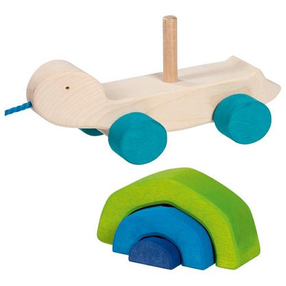 Tartaruga trainabile in legno Goki