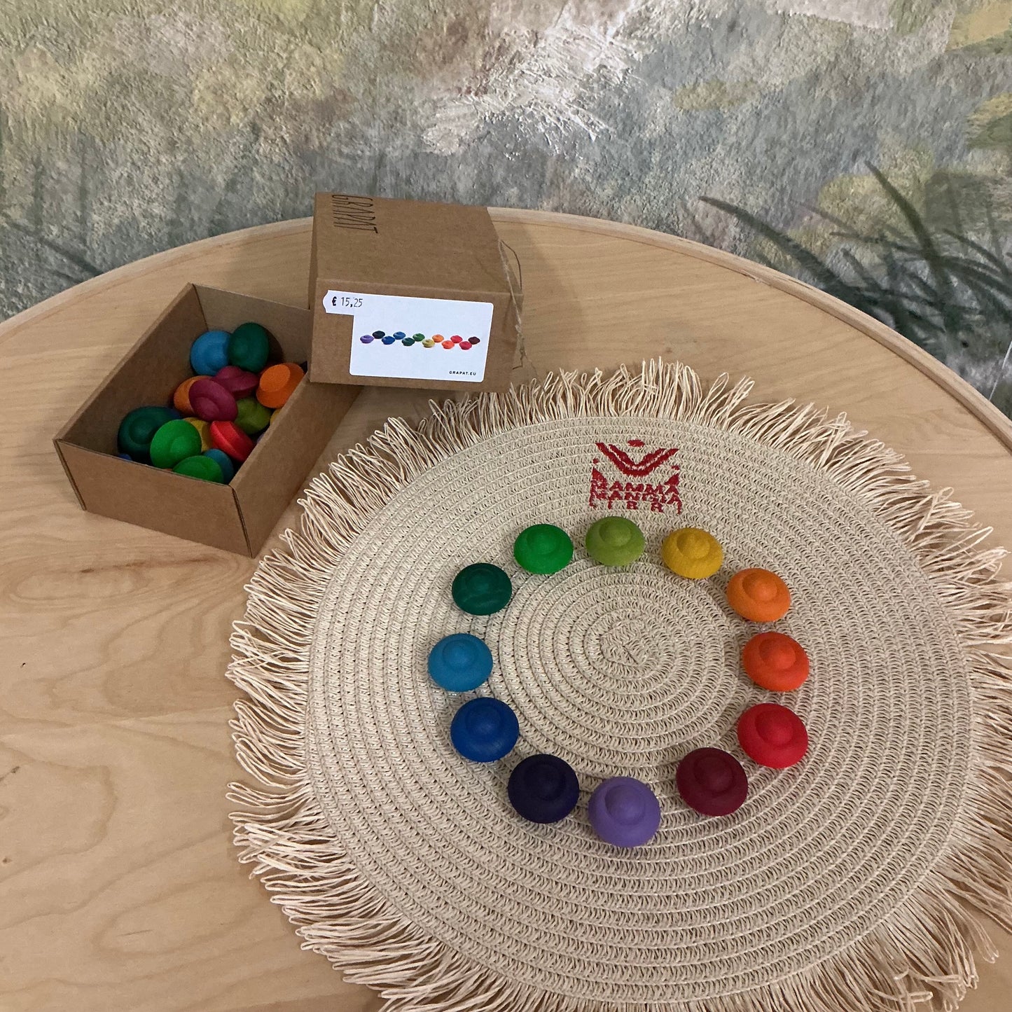 Grapat Mandala rainbow flowers