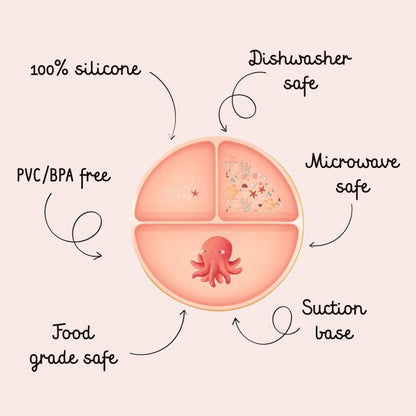 Piatto con ventosa in silicone - Polpo Slurpy