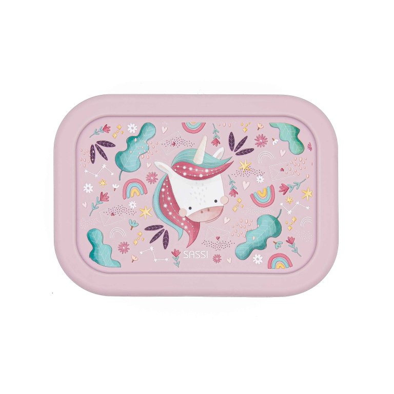 Porta merenda in silicone - Unicorno Sparkly